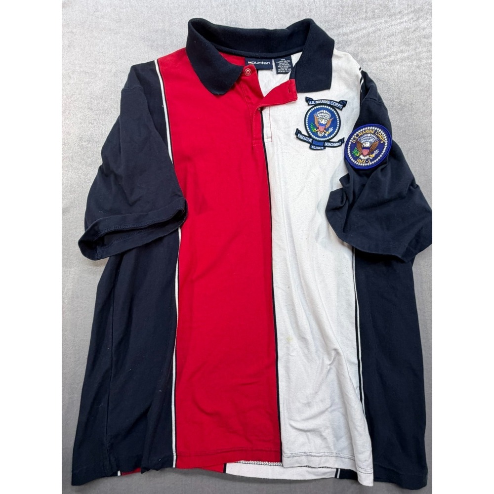 Vintage Puritan U.S. Marine Corps Polo‎ Shirt Size XL HMX-1